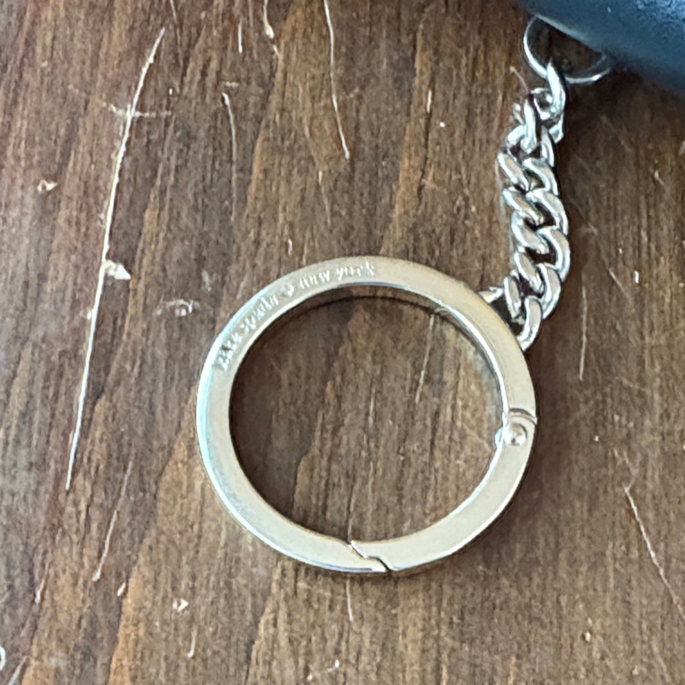 Kate Spade Meow Black Cat Leather Coin Purse Keychain Bag Charm - Picture 7 of 7